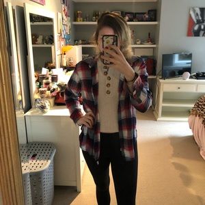 American Eagle Amazingly Soft Boyfriend Flannel